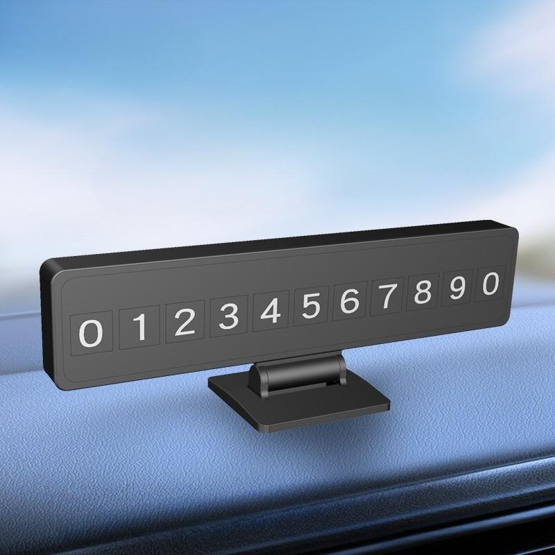 1Pc Creative Car Supplies Moving License Plate Folding Car Hidden Moving License Plate Folding Temporary Parking Number Plate