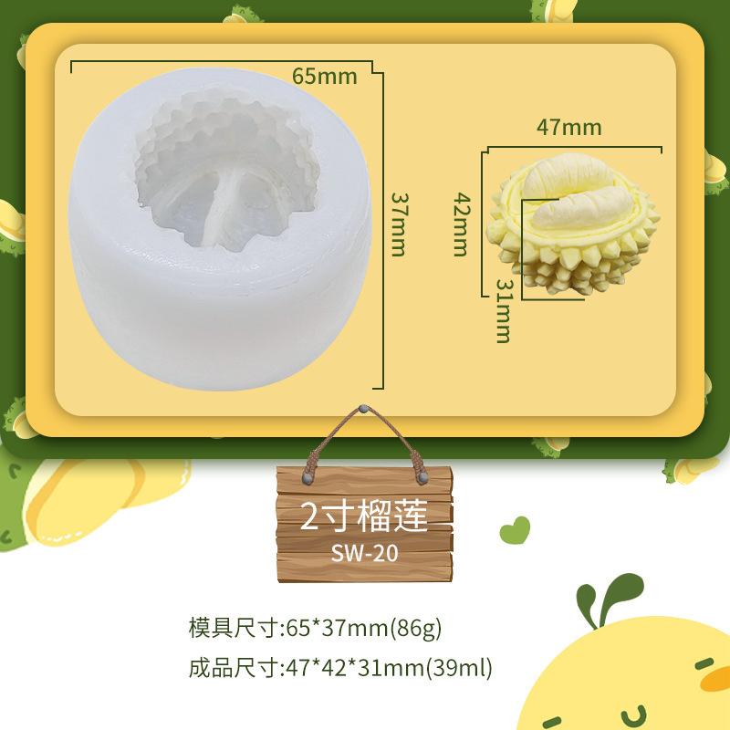 Silicone Mould 3d Durian Fruit Pudding Dessert Mousse Cake Diy Baking Making Decorate Candle Pudding Ice Cream Dessert Mold