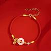 Lucky Red Rope Snake Pendant Bracelet For Women Chinese Zodiac Snake Year Braided Bracelets  Year Gifts