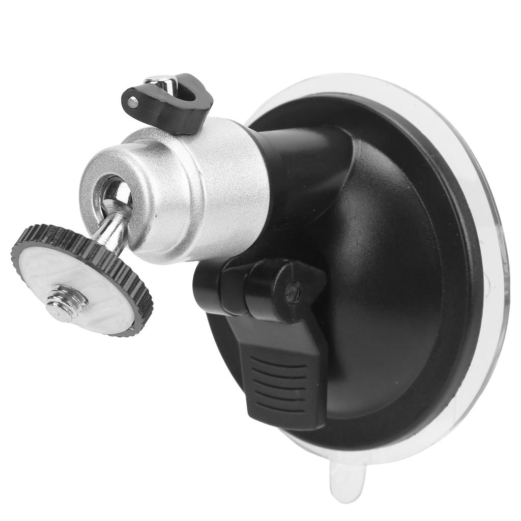 Universal Adjustable Alloy and Plastic InCar Suction Cup Mounting Adapter Base Accessory(Silver )