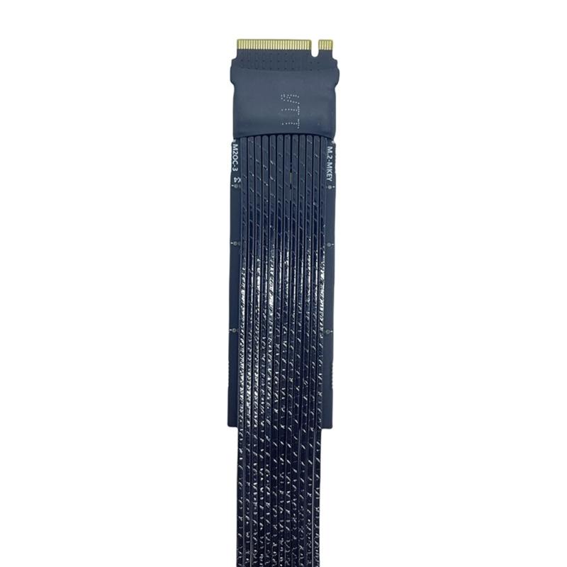 M.2 to Oculink 4i Extension Cable PCIe4.0 Gen4 Silver Plated Cable for M.2 M Key NVME to SFF8611 Adapter Cable