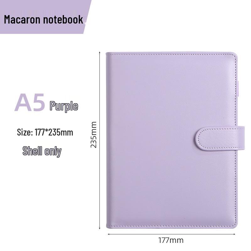Macaron PU Loose-Leaf Notebook for Creative Budget and Financial Planning