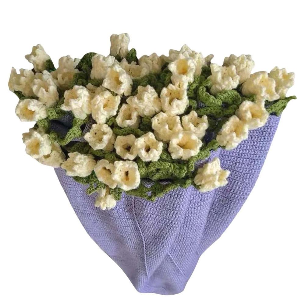 Flower Bouquet Blanket DIY Material Package Knitted Blanket Crochet Flower Blanket Birthday Mothers Day Gifts