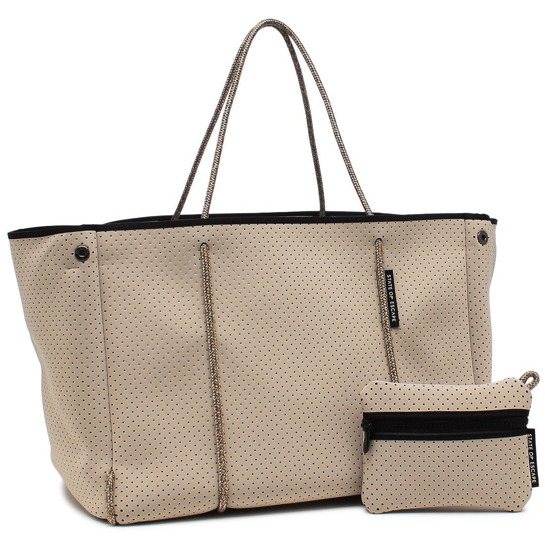 

of STATE OF ESCAPE Bag ESCAPE CARRYALL BAG Stone Escape Neoprene Tote with Pouch [State Escape] (Tote Bag) Women s [Brand] [Product]