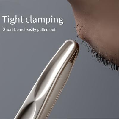 1pc NiLiYa Professional Eyebrow & Facial Hair Tweezers - Heavy-Duty Stainless Steel, Sharp Tips for Precise Grooming