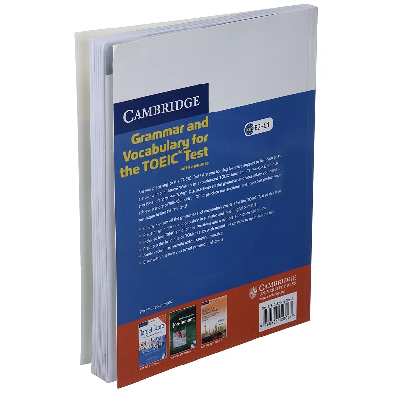 Cambridge Grammar and Vocabulary for the TOEIC Test with Answers and Audio CDs (2): Self-study Grammar and Vocabulary Reference and Practice