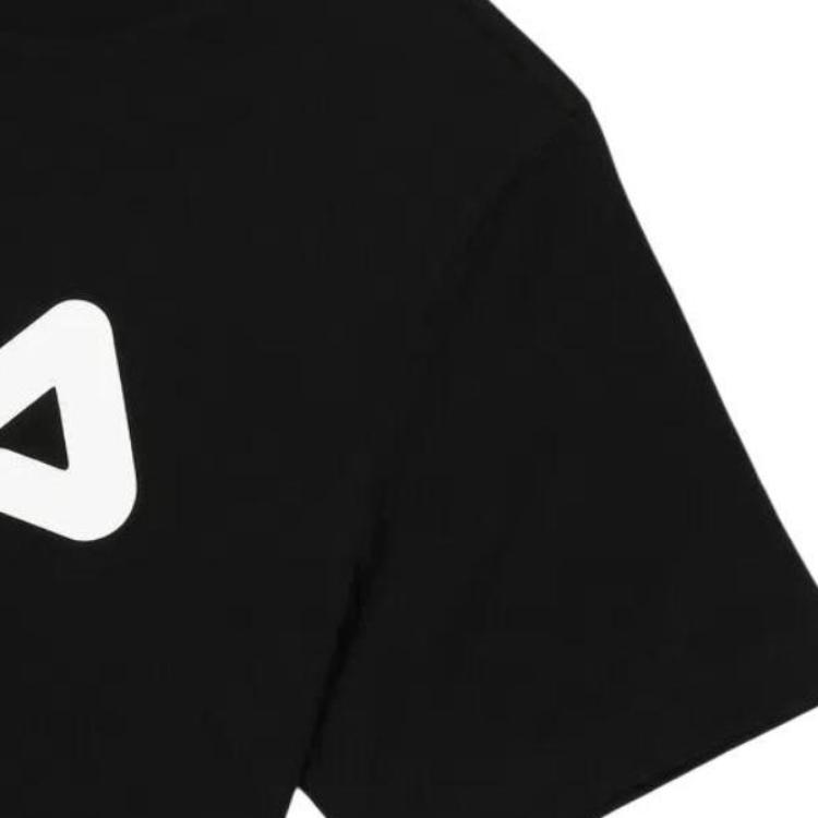 Fila T Shirts Unisex Black Crew Neck Moderate FS2RSF2120X-BLK-