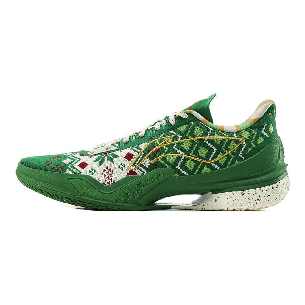 Li Ning Blade 5 Slip Resistant Coverage Lightweight Rebound Low Top Performance Basketball Shoes Men's Green ABAU101-7