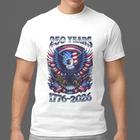 250 лет 1776-2026 Патриотическая футболка с орлом США 250-летие США Футболка унисекс XXXXL