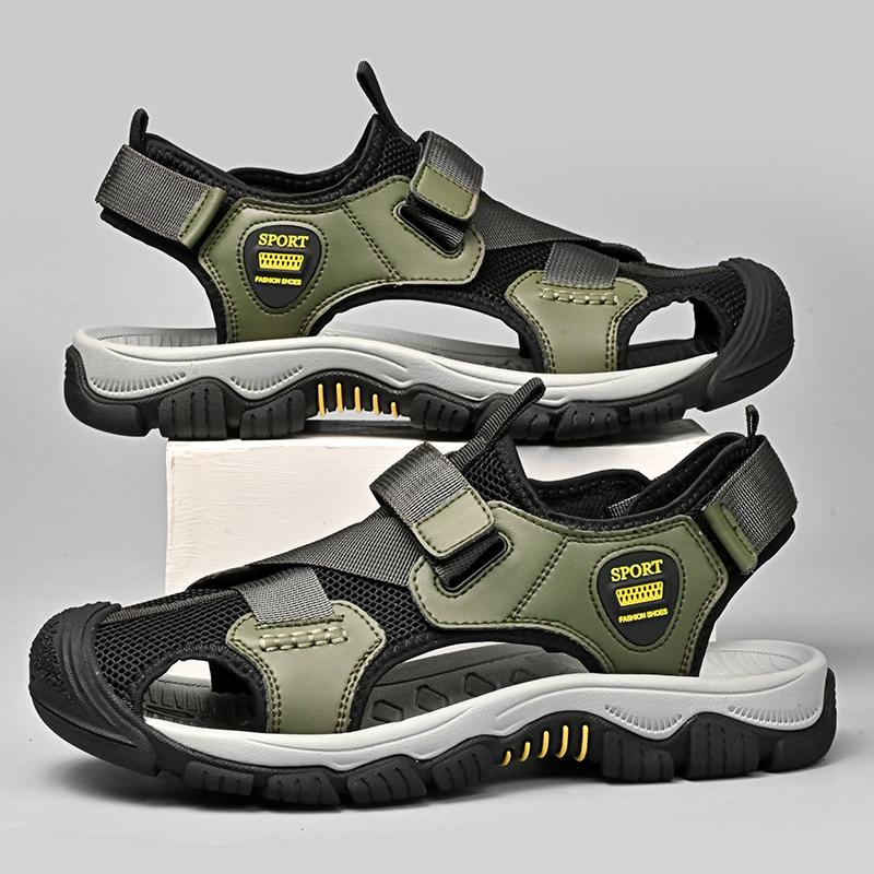 Vintage Style Casual Mens Sandals Hot Sale Summer Shoes New Fashion Man Outdoor Beach Footwear Breathable Quick Dry Wading Shoes