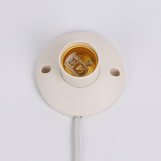 E27 Lampenfassung mit EU-Steckern & Kabel Schwer entflammbare Lampenfassung für Heimbeleuchtung Schraubbirnenfassung Sockel DIY Leuchtenersatzteil