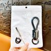 Trendy Woven PU Leather Horseshoe Keychain Pendant - Small Gift Accessory