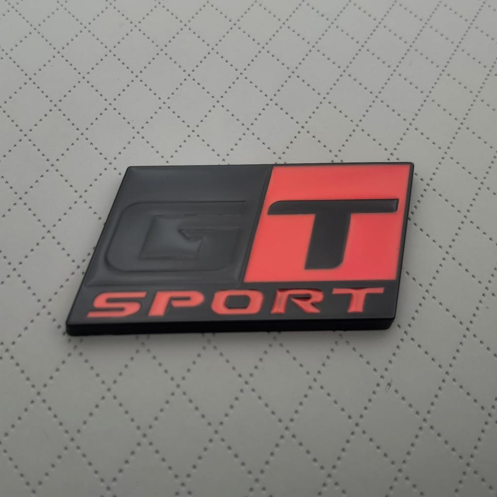 1pc 3D Metal GT SPORT Logo Car Front Grille Badge Sider Fender Rear Trunk Emblem Sticker for Car Body Stying Decoration Accessories