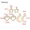 Gold Plated Small Mini Hollow Star/ Heart / Moon Charms For Jewelry Making DIY Bracelets Necklace Earrings