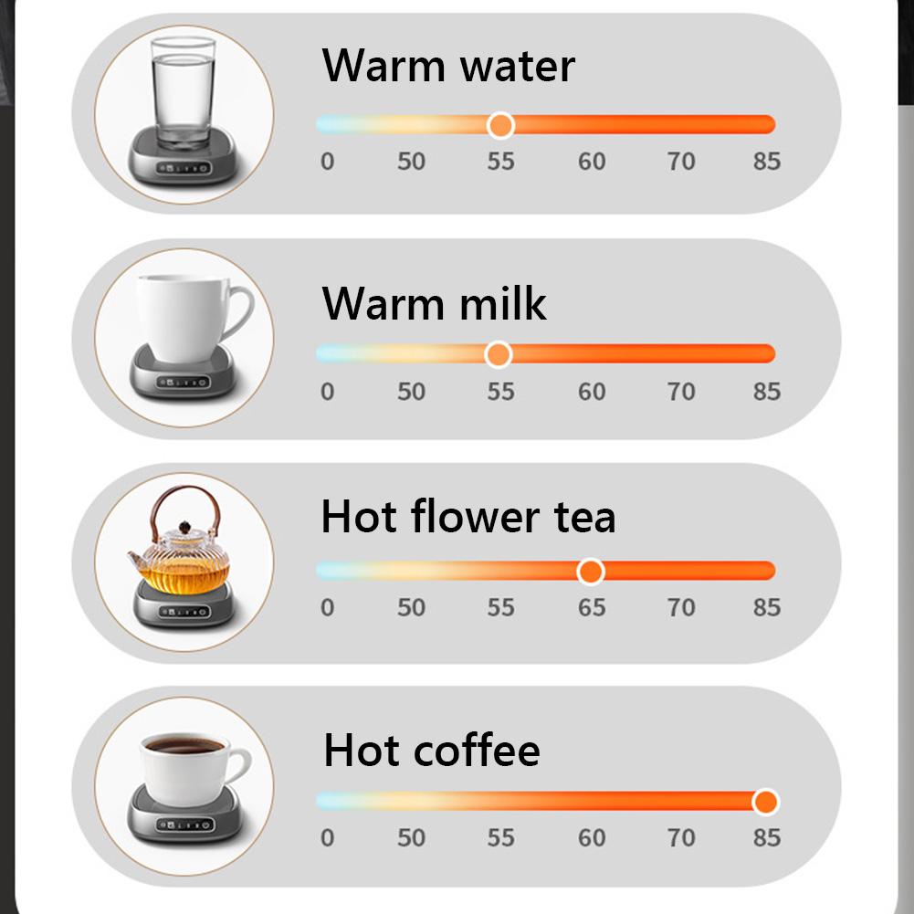 Coffee Mug Warmer Smart Cup Warmer 3 Temperature Setting Electric Coffee Warmer with Auto Shut Off and Timer for Milk Tea Coffee