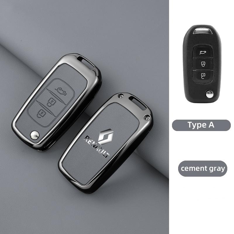 2026 Hot For Renault Interior Stickers Zinc Alloy Car Key Case Cover Shell For Renault Koleos Captur Kadjar Megane Clio Talisman