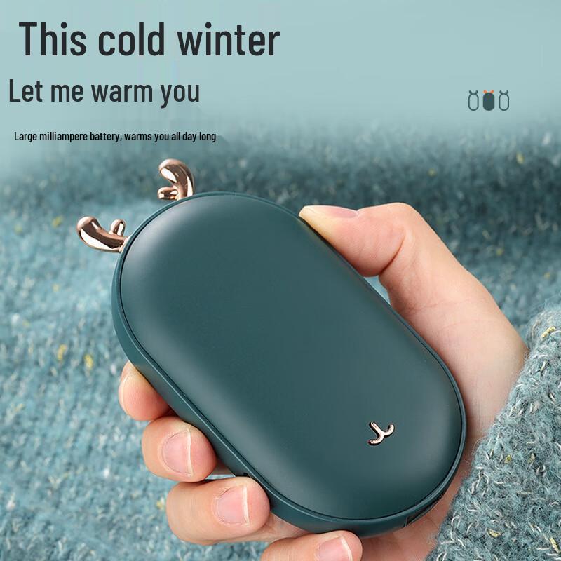 Big White Cartoon Digital Display Rechargeable Hand Warmer