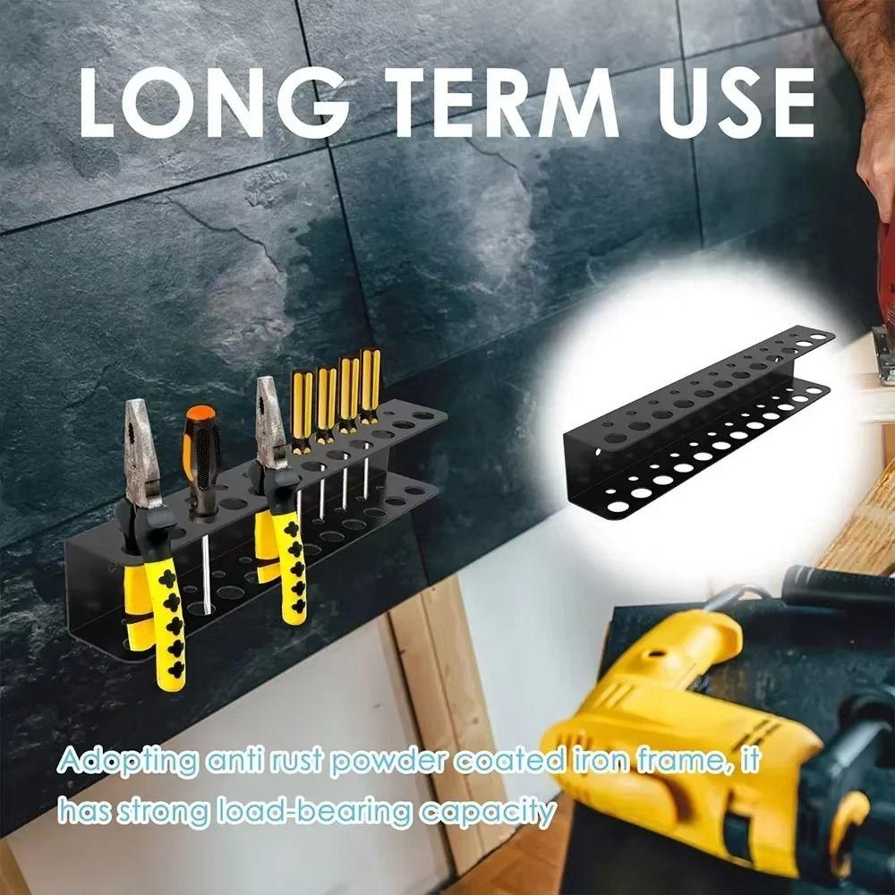 Heavy Duty Screwdrivers Pliers Wall Rack 14/18/23 Holes Tool Storage Rack  Workshop Organization