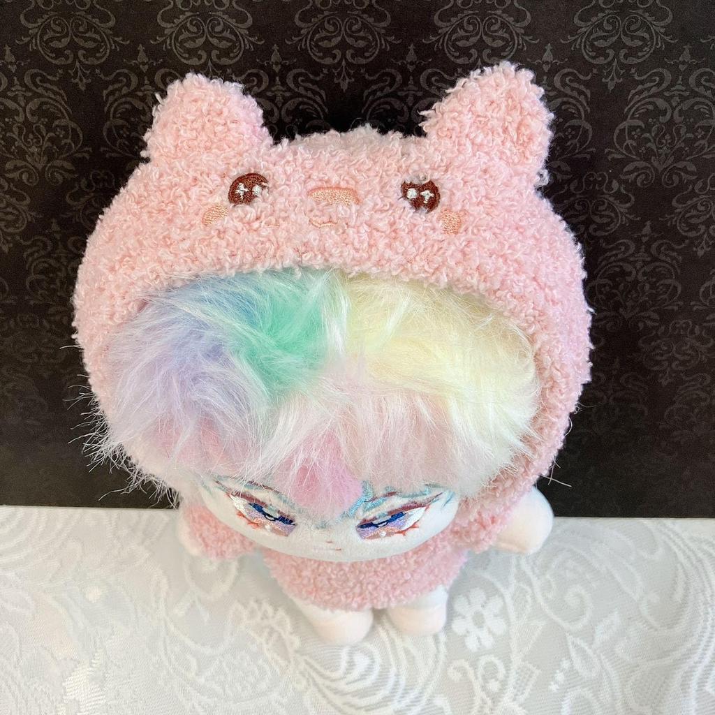 Pink Boa Kigurumi Plush Costume [Fits 15-20cm Dolls] Pink Plush Costume Dress-Up Clothes Plushie Animal Portable Otaku Mascot Favorite Idol Otaku