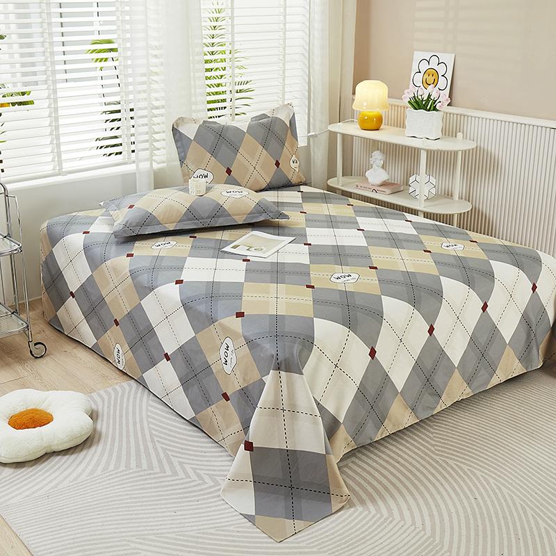 Cotton Bed Flat Sheet for Double Bed Plain Solid Color Top Sheets Single/Queen/King Flat Bedsheets Home Bed Linen Sheets