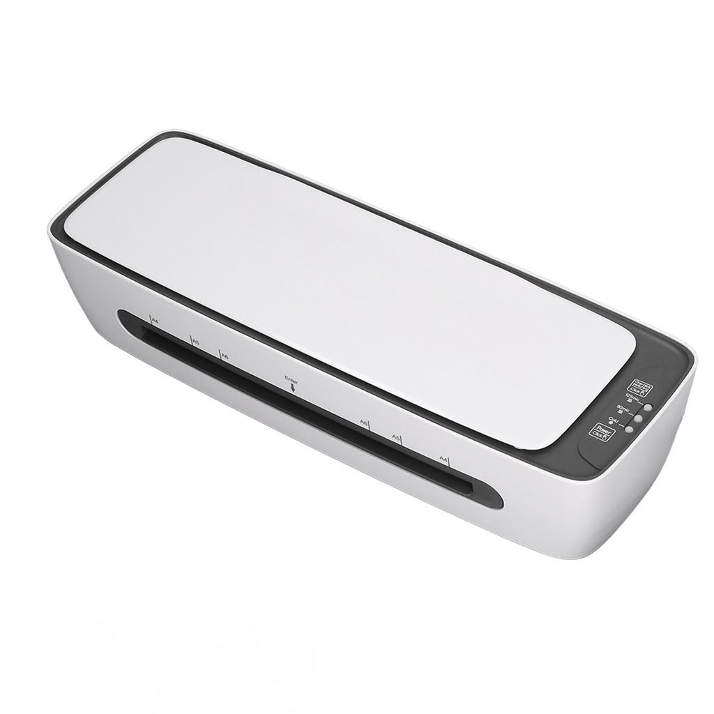 Photo Laminating Machine Hot Cold A4 Laminator with 12 Laminating Sheets Hole Punch Paper Cutter Corner Rounder EU Plug