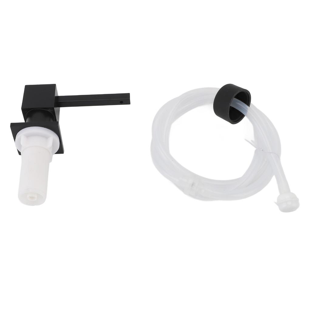 Soap Dispenser for Kitchen Sink Zinc Alloy Square Countertop Dish Soap Dispenser Pump with Silicone Extension Tube Kit