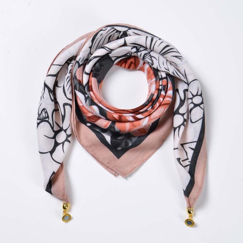 

New multi-functional magnetic velvet neck protection small scarf New women s four-season warm decoration fashionable small square scarf 68x68CM