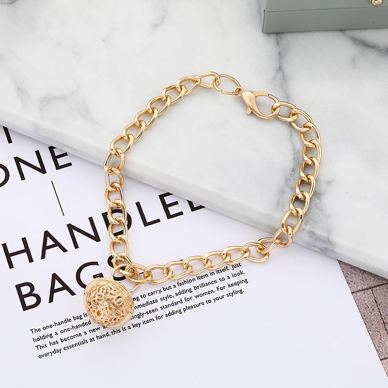 Not Fade Aluminum Cat Accessory Small Dog Puppy with Bell Dog Gold Chain Pet Chain Cat Collar Dog Necklace