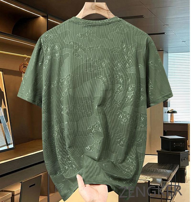 Summer Casual Round Neck Short Sleeved T-shirt for Men Thin Trendy Handsome Loose Plus Size Fat Casual 12xl 185kg Men Clothing