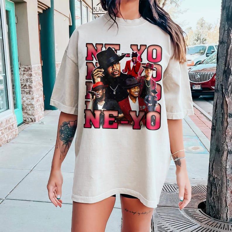 Limited Ne-yo Shirt, Retro Ne-yo Shirt Streetwear Trendy Cotton Oversized Unisex T-shirt Print T-shirts for Men Women Fashion Hip Hop Y2k Short