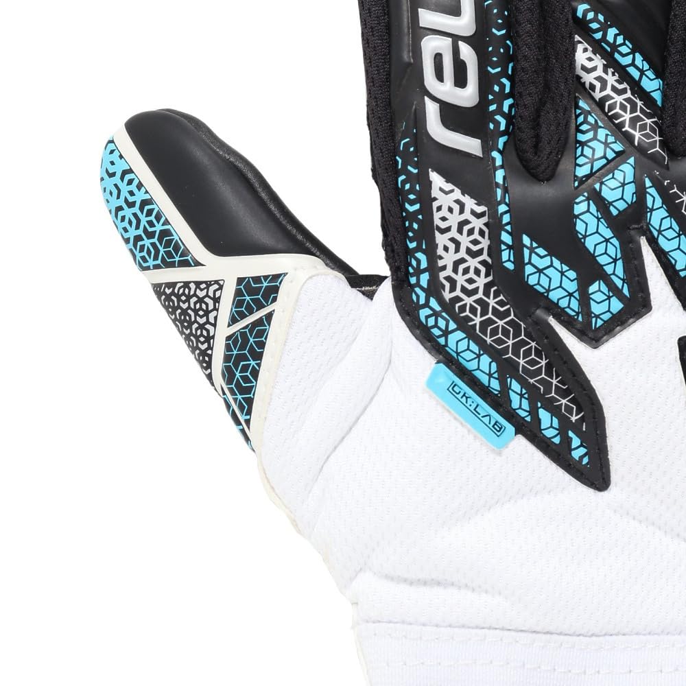 Reuch Attract Goalkeeper Gloves for Soccer/Futsal, Silver [1125] White/Silver, Size 9, 5560215