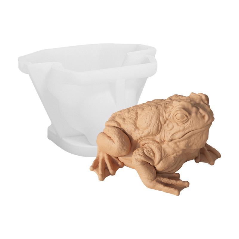 Krötenform Tier Frosch Harzgussform Harzherstellung Silikon für Kerze Heimdekorationsform 3D Tier Kerzenherstellung Formen