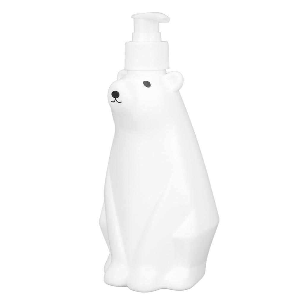 Shampoo Dispenser White Bear   Pump Type PP PE Widely Used Shower Bottles for Bathroom Washroom Toilet