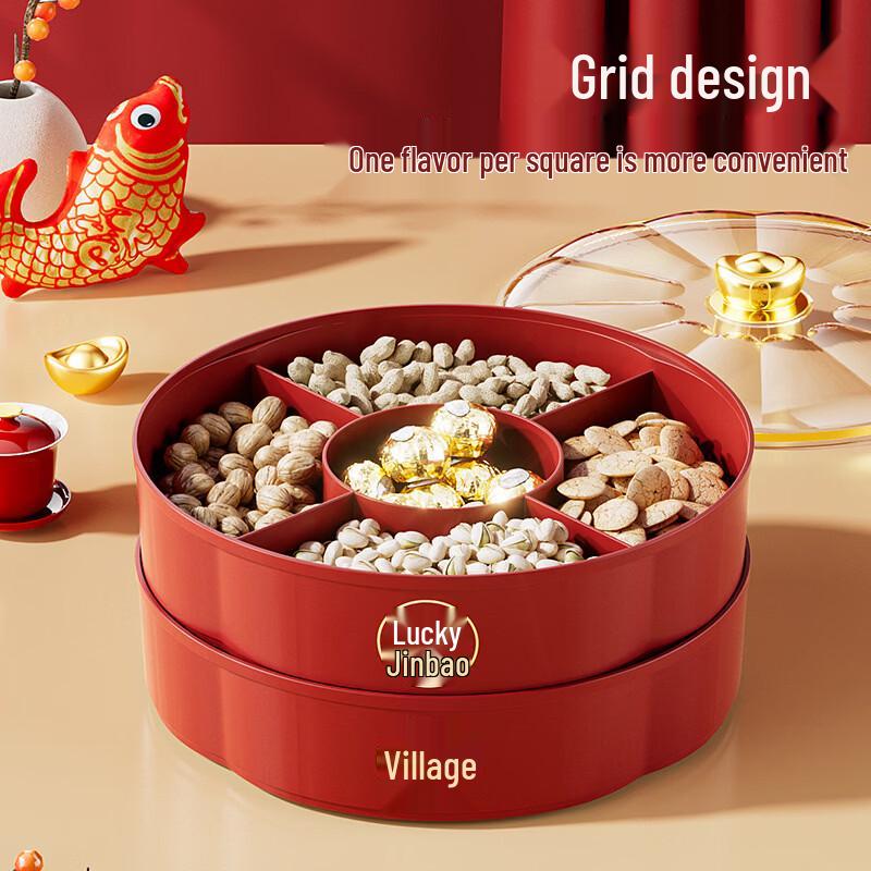 Festliche zweilagige Snack- und Süßigkeitenbox