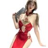 Sex underwear Republic of China style cheongsam hollow embroidery split cheongsam sexy retro sex uniform