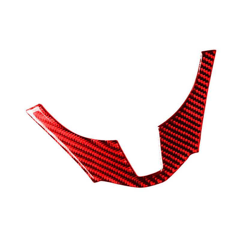 Red Carbon Fiber Car Steering Wheel Panel Cover Trim Sticker Fit For Mazda 3 Axela 2014 2015 2016