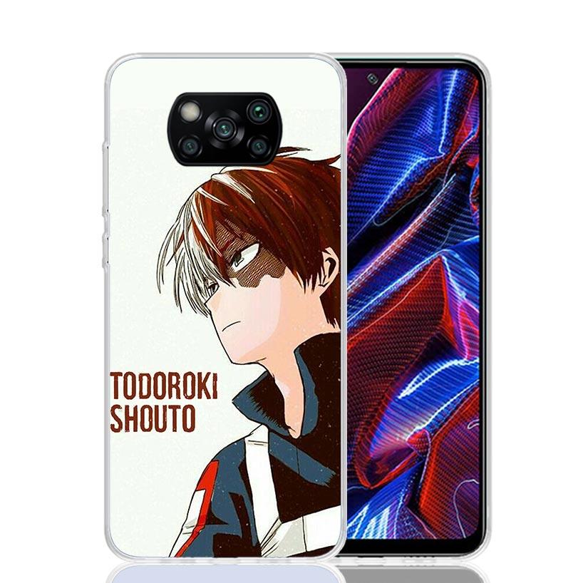 My Hero Todoroki Shoto Case Phone Cover for Xiaomi Redmi Note 10 9 9S 8 8T 7 5 Pro Mi 12T 11T 10T 9T 12 11 Lite A3 A2 Trend Fund