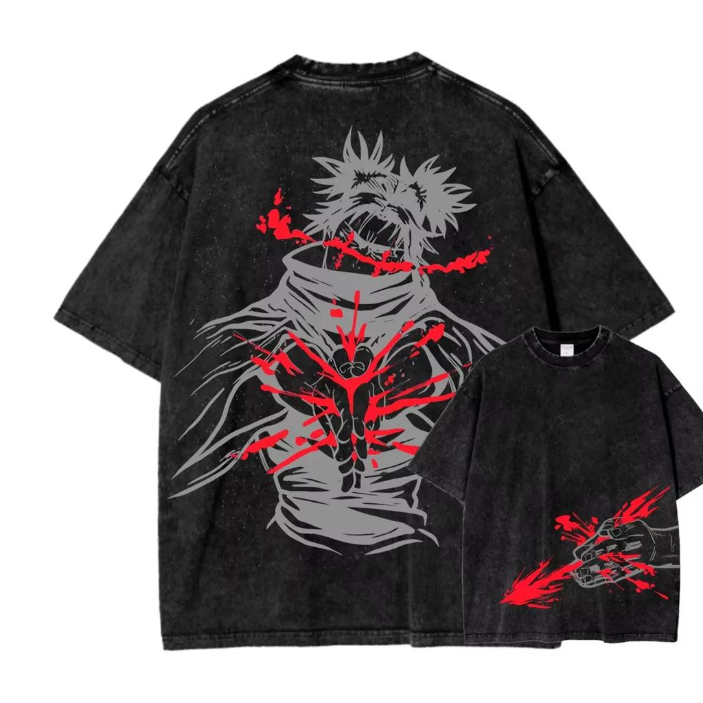 Jujutsu Kaisen Choso Printed Tshirt Mens and Womens Washed Tshirt High Quality Vintage Cotton Tshirt Harajuku Tops