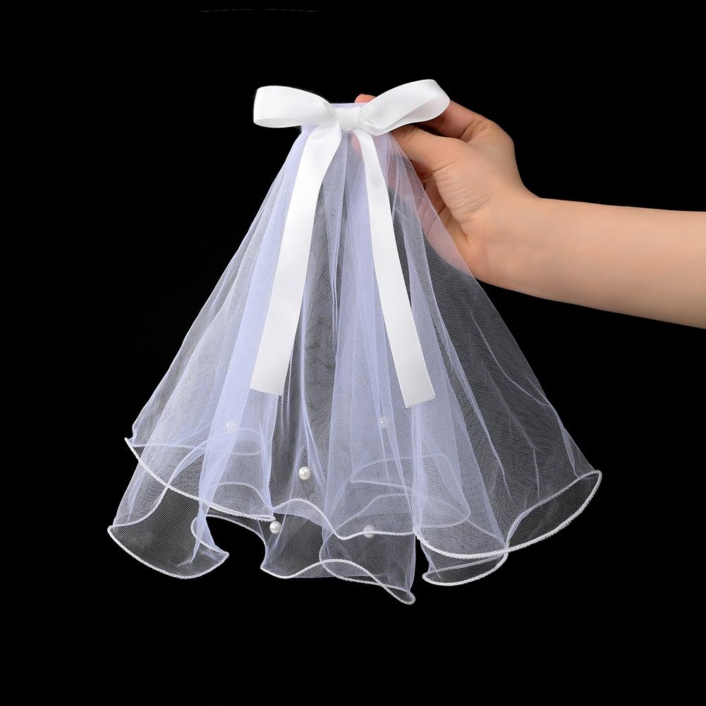 Pet Wedding Veil With Clip Handmade Bow Veil For Valentine Day Wedding Party Decoration