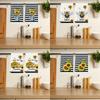 Sunflower & Palm Kitchen Towel - Beach Truck Design