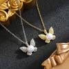 Korean Style Freshwater Pearl Butterfly Pendant Necklace - High-End Versatile Clavicle Chain