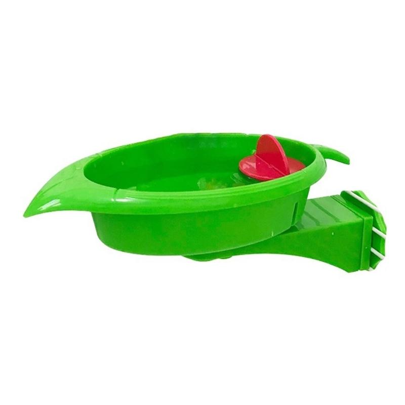 

Safe Plastic Bird Bath Feeder Toy Interactive Sunflowers Mirror with Feeding Bowl Perch Stand For Cage Birds Accessories