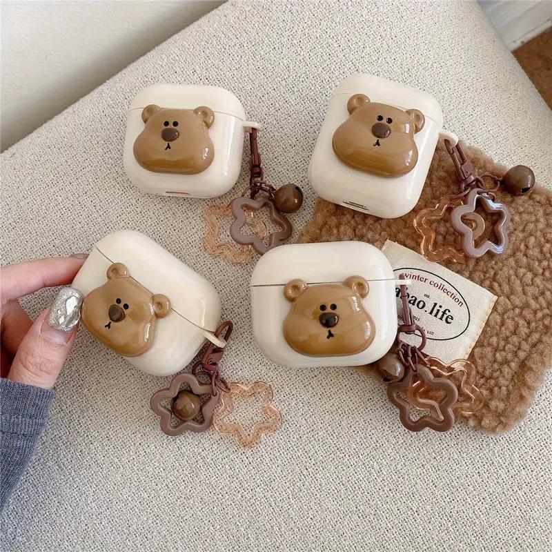 Applicable Apple AirPods Pro Bear Earphone Cover AirPods 1 /1 Bell Star Pendant Protective Case Cute