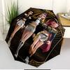 KPop Demon Hunters Print Automatic Open Close Umbrella, Portable Foldable Umbrella, for Outdoor Commute Camping Trip, Ideal Birthday Gift