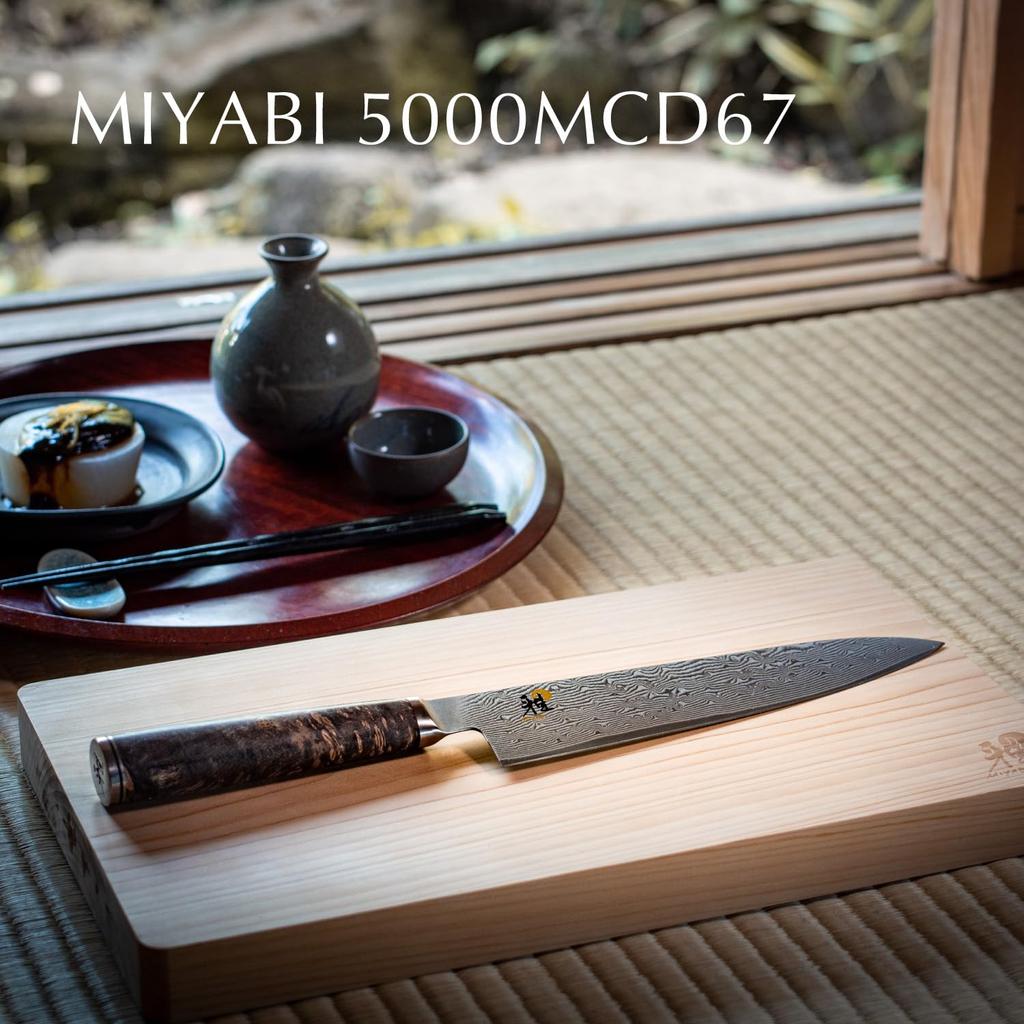 MIYABI Santoku Made in Damascus Made in Seki Gifu Prefecture Product in "5000MCD67 Knife, 180mm, Japan" Multi-Layer Steel, City, [Official Japan]
