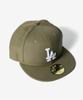 NEW ERA 59FIFTY Los Angeles Dodgers MLB Classics Cap (11941969) Khaki & White, Brand Size: 7 1/2, Japanese Size: 59.6cm