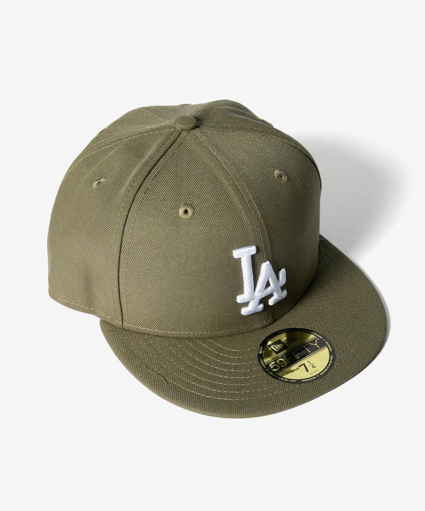 NEW ERA 59FIFTY Los Angeles Dodgers MLB Classics Cap (11941969) Khaki & White, Brand Size: 7 1/2, Japanese Size: 59.6cm