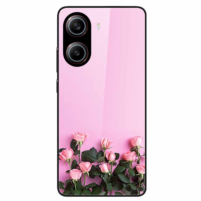 For Poco X7 Pro 5G Case Flower Hard Back Cover Tempered Glass Cases for Xiaomi Poco X 7 Pro X7Pro Hard Shells PocoX7Pro 2025 New