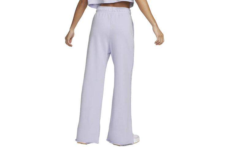 Nike Knitted Sweatpants Women's Light Purple Moderate Wide Leg Pants DV7845-536