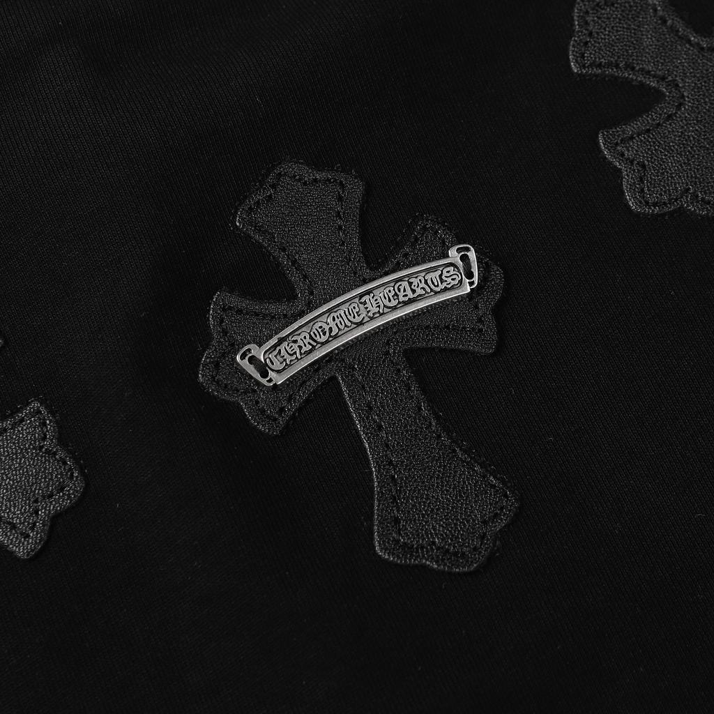 9989 CHROME HEARTS 2025 Summer New High Quality Cotton Round Neck Loose Large Size Men's and Women's T-shirt Couple T-shirt
